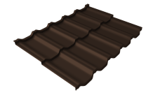 Металлочерепица "Квинта Уно" ("Kvinta Uno") 0,5 Velur X RAL 8017 шоколад