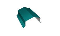 Парапетная крышка угольная 125мм 0,45 PE с пленкой RAL 5021 водная синь (3м)