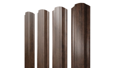 Штакетник Прямоугольный фигурный 0,45 Print Elite Antique Wood TwinColor