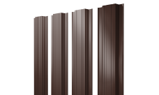 Штакетник Прямоугольный с прямым резом 0,5 PurPro Matt 275 RAL 8017 шоколад