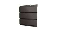 Софит металлический Grand Line центральная перфорация 0,45 PE-Double с пленкой RR 32 темно-коричневый