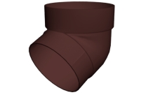 Колено трубы 67 град. ПВХ Grand Line шоколадное (RAL 8017)