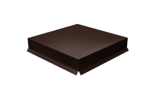 Колпак на столб крышка 390х390мм 0,5 Satin с пленкой RAL 8017 шоколад