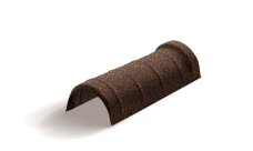 Конек полукруглый одинарный для композитной черепицы Metrotile кофе (0,41м)