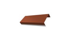 Ламель обратная стартовая/финишная забора жалюзи Texas 53мм для калиток и ворот (с заполнением ламелями 125) 0,5 PurLite Matt RAL 8004 терракота