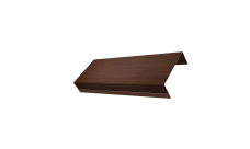 Ламель обратная стартовая/финишная забора жалюзи Texas 53мм для калиток и ворот (с заполнением ламелями 125) 0,45 Print Elite Choco Wood TwinColor