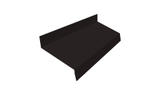 Отлив простой 70 0,5 Rooftop Бархат RAL 9005 черный (2м)