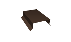 Парапетная крышка прямая 125мм Grand Line 0,45 Drap-double TX RAL 8017 шоколад (2м)