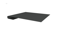 Планка завершающая 0,45 PE-Double с пленкой RAL 7016 антрацитово-серый (2м)