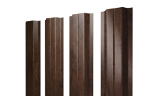 Штакетник П-образный A с прямым резом 0,45 Print Premium Antique Wood TwinColor