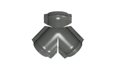 Тройник Y конька полукруглого 0,45 PE с пленкой RAL 7005 мышино-серый