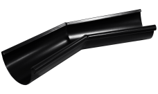 Угол желоба внутренний Grand Line PU матовый 135 гр 125 мм RAL 9005 черный