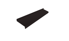 Отлив простой 100 0,45 Drap-double TX RAL 9005 черный (3м)