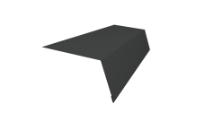 Планка карнизная для мягкой кровли 100х65 0,5 Satin с пленкой RAL 7016 антрацитово-серый (2м)