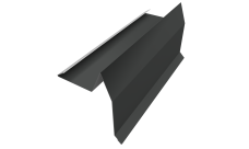 Планка торцевая для шифера Grand Line 0,45 PE с пленкой RAL 7016 антрацитово-серый (2м)