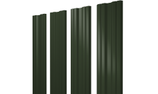 Штакетник Twin с прямым резом 0,5 Satin Matt TX RAL 6020 хромовая зелень