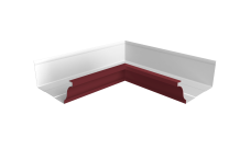 Угол желоба со сварным швом внутренний Vortex Project 210мм RAL 3005 красное вино