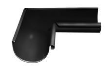 Угол желоба внутренний Grand Line PU 90 гр 125 мм RAL 9005 черный