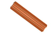 Аэроэлемент конька Braas Air Plus красный