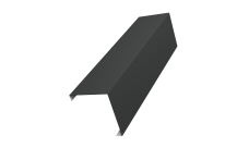 Декоративная накладка на столб универсальная угловая 60х60 для забора жалюзи Grand Line 0,5 Rooftop Бархат RAL 7016 антрацитово-серый (2м)