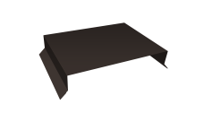 Парапетная крышка прямая 250мм Grand Line 0,45 PE-Double с пленкой RR 32 темно-коричневый (2м)