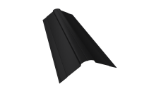 Планка конька фигурного 100x100 0,5 Satin Matt TX RAL 9005 черный (2м)