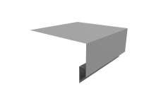 Планка околооконная сложная Блок-Хаус new Grand Line 200х75х27 0,5 Satin с пленкой RAL 9006 бело-алюминиевый (2м)