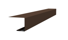 Планка завершающая фальц Grand Line 0,5 Satin Matt RAL 8017 шоколад (2м)