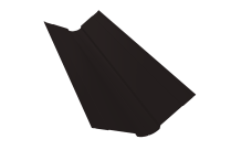 Планка ендовы верхней фигурной 100х100 Grand Line 0,45 Drap RAL 9005 черный (2м)