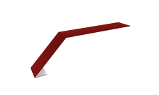 Планка карнизная для мягкой кровли 100х60 Grand Line 0,45 PE с пленкой RAL 3011 коричнево-красный (2м)