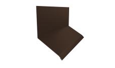 Планка примыкание верхнее к стене фальц Grand Line 150х130х20 0,45 Drap ST RAL 8017 шоколад (2м)