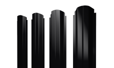 Штакетник П-образный A фигурный 0,45 Drap-double TX RAL 9005 черный