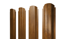 Штакетник П-образный A фигурный 0,45 Print Elite Golden Wood TwinColor