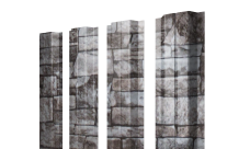 Штакетник П-образный A с прямым резом 0,45 Print Elite Fine Stone TwinColor