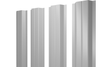 Штакетник П-образный A с прямым резом Grand Line 0,45 Drap TX RAL 7047 телегрей 4