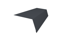 Планка карнизная для мягкой кровли 100х65 0,45 Drap ST RAL 7024 мокрый асфальт (2м)