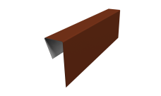 Планка приемная оконная фибросайдинга Grand Line 0,5 Satin с пленкой RAL 3009 оксидно-красный (3м)