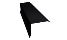 Планка торцевая 80х100 Grand Line 0,5 PurLite Matt RAL 9005 черный (2м)