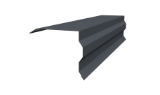 Планка торцевая фигурная 100х85 0,5 Satin Matt TX RAL 7024 мокрый асфальт (2м)