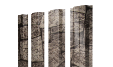 Штакетник П-образный A с прямым резом 0,45 Print Elite King Stone TwinColor