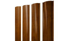 Штакетник Полукруглый Slim с прямым резом 0,45 Print Premium Golden Wood Intense FTC