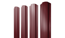 Штакетник Прямоугольный фигурный 0,5 Satin Matt TX RAL 3005 красное вино