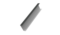 Декоративная накладка на столб универсальная 62х55 для забора жалюзи 0,5 Satin RAL 7016 антрацитово-серый (1,8м)