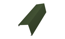 Декоративная накладка на столб универсальная угловая 60х60 для забора жалюзи Grand Line 0,5 Satin Matt TX RAL 6020 хромовая зелень (3м)