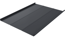 Фальц двойной стоячий Line Grand Line 0,5 Satin Matt с пленкой на замках RAL 7024 мокрый асфальт