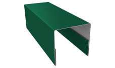 Планка П-образная заборная 20 0,5 Satin с пленкой RAL 6005 зеленый мох (2м)