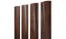 Штакетник Полукруглый Slim с прямым резом 0,45 Print Premium Cherry Wood Dark FTC