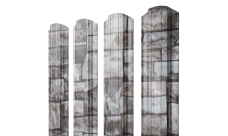 Штакетник Прямоугольный фигурный 0,45 Print Elite Fine Stone TwinColor