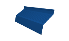 Ламель забора жалюзи Milan new gofr Grand Line 0,5 Satin с пленкой RAL 5005 сигнальный синий