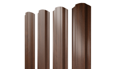 Штакетник Прямоугольный фигурный 0,45 Print Elite Choco Wood TwinColor